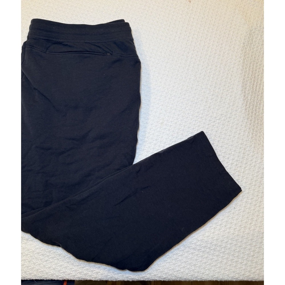 Deluth Trading Co Men's Fleece Lined Lounge Pants Navy Drawstring Elastic Waist